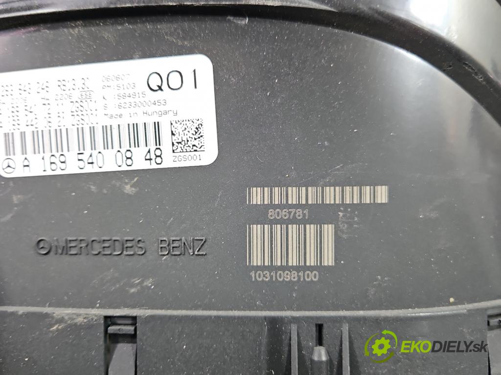 Mercedes A W169 2004-2012 2.0 CDI 82 HP manual 60 kW 1999 cm3 5- prístrojovka/ budíky A1695400848 (Prístrojová doska)