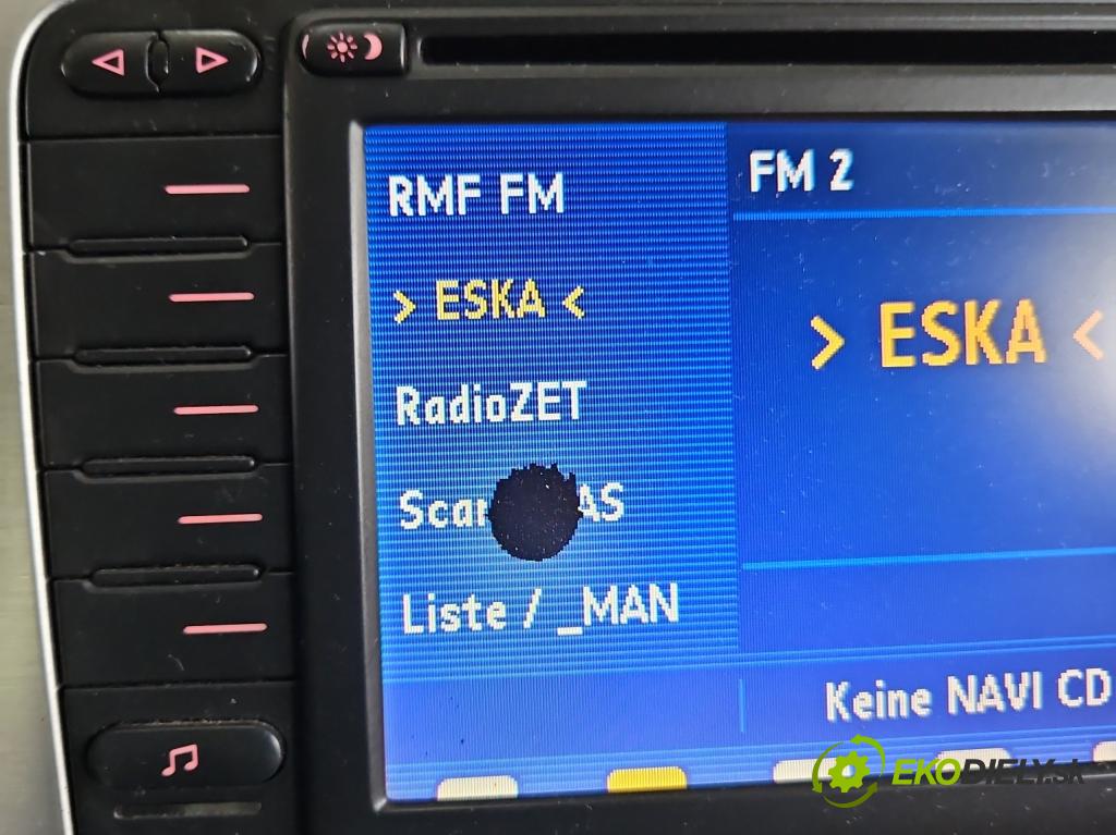 Vw Passat B6 2005-2010 2.0 FSI 150 hp manual 110 kW 1984 cm3 4- Radio továrna: 1T0035194C