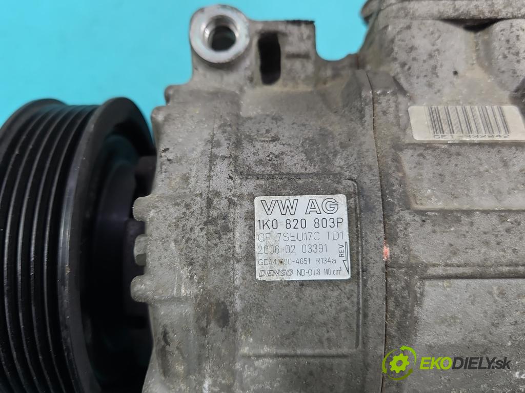 Vw Golf V 2003-2009 1.4 FSI 90 HP manual 66 kW 1390 cm3 5- Kompresor: klimatizácie 1K0820803P (Kompresor klimatizácie)