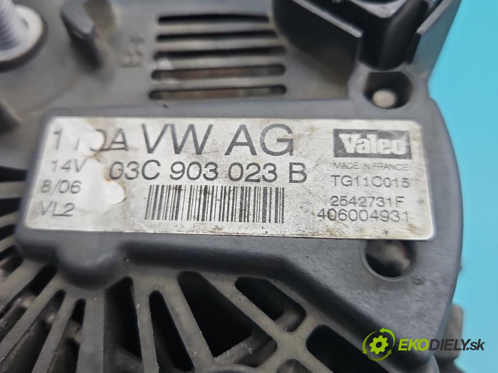 Vw Golf V 2003-2009 1.4 FSI 90 HP manual 66 kW 1390 cm3 5- Alternator 03C903023B (Alternátor)