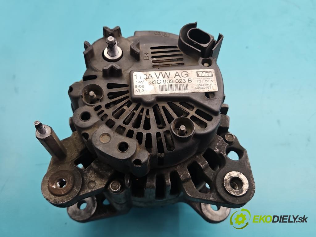 Vw Golf V 2003-2009 1.4 FSI 90 HP manual 66 kW 1390 cm3 5- Alternator 03C903023B (Alternátor)