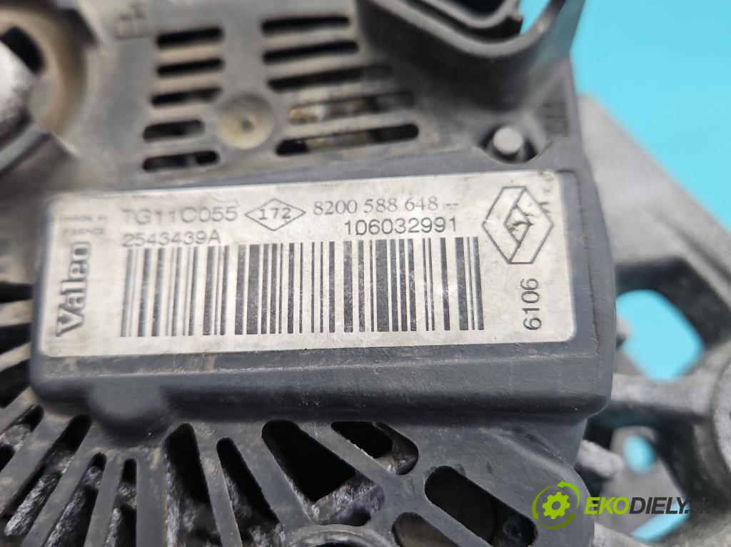 Renault Scenic II 2003-2009 1.6 16V 111KM manual 82 kW 1598 cm3 5- Alternator 8200588648 (Alternátor)