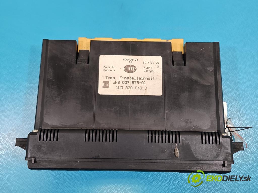 Seat Toledo II 1998-2004 1.9 tdi 110 HP manual 81 kW 1896 cm3 4- panel kúrenia 1M0820043C