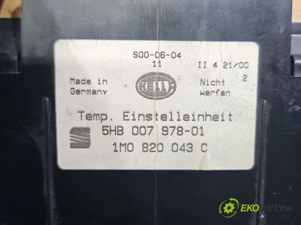 Seat Toledo II 1998-2004 1.9 tdi 110 HP manual 81 kW 1896 cm3 4- panel kúrenia 1M0820043C