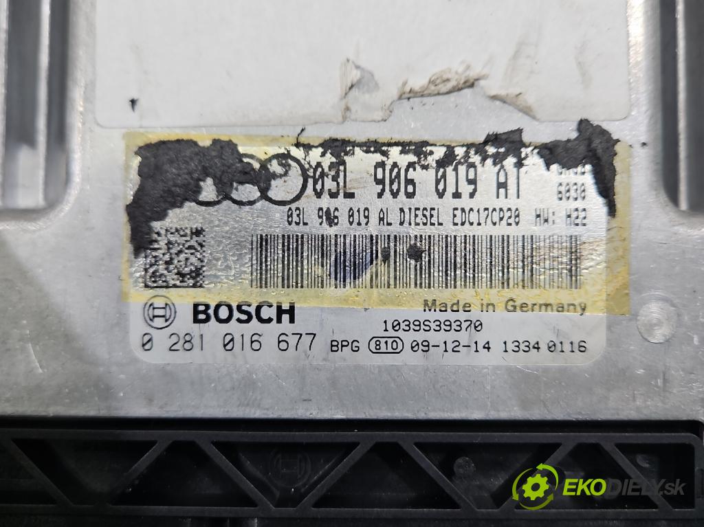 Audi A4 B8 2007-2015 2.0 tdi 136hp manual 100 kW 1968 cm3 4- řídící jednotka motoru 03L906019AT