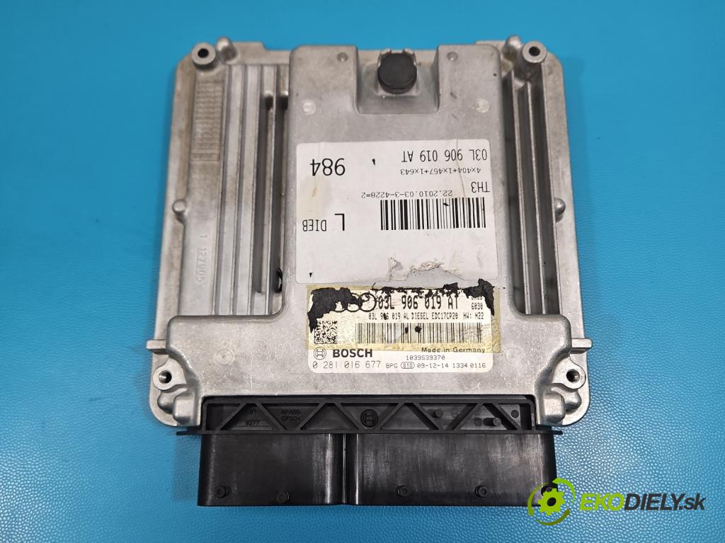 Audi A4 B8 2007-2015 2.0 tdi 136hp manual 100 kW 1968 cm3 4- řídící jednotka motoru 03L906019AT