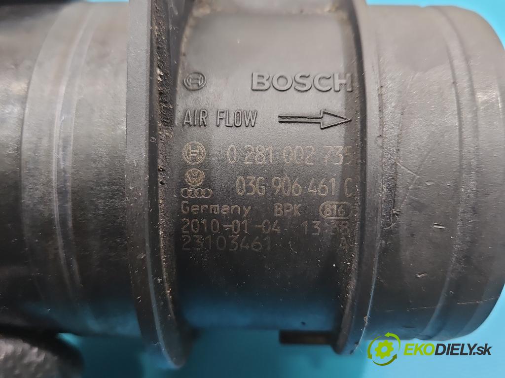 Audi A4 B8 2007-2015 2.0 tdi 136 HP manual 100 kW 1968 cm3 4- průtokoměr: 0281002735 (Váha vzduchu)