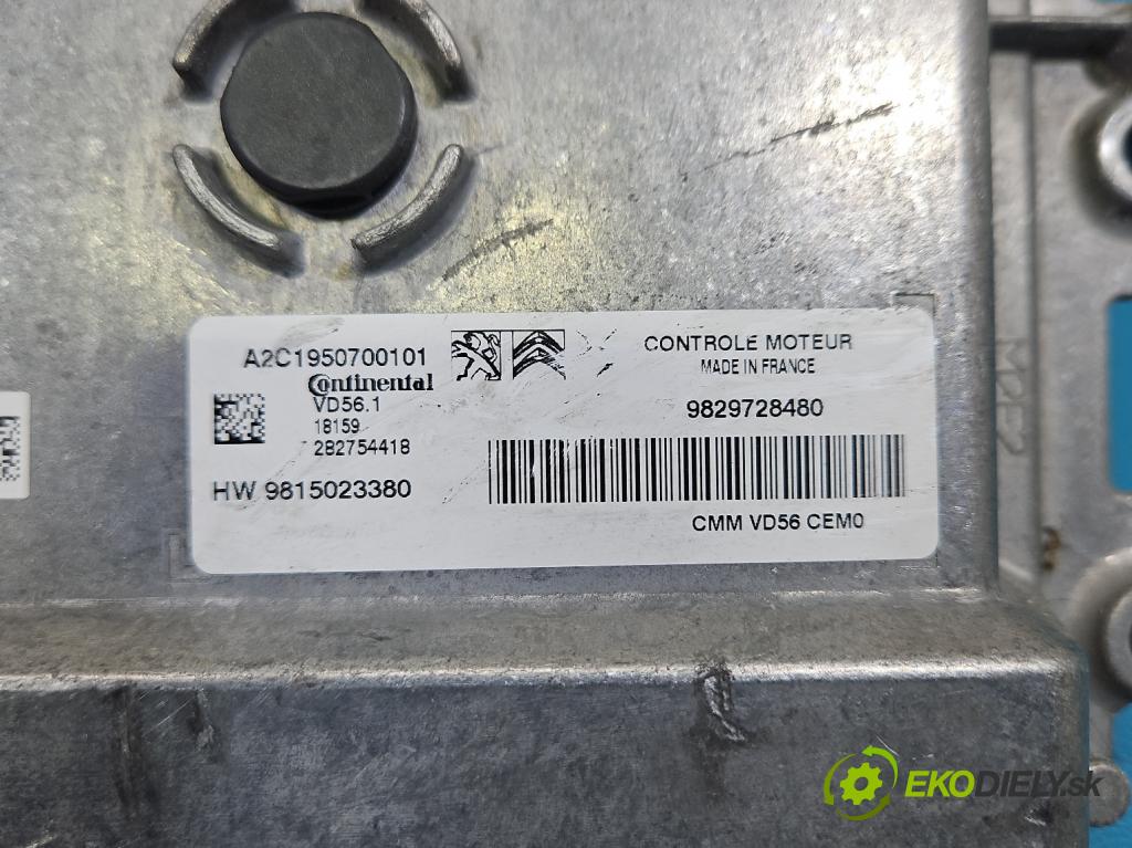 Peugeot 2008 I 2013-2019 1.2 12V 131 hp manual 96 kW 1199 cm3 5- řídící jednotka motoru 9829728480