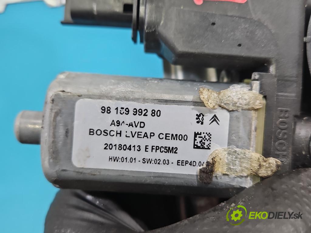 Peugeot 2008 I 2013-2019 1.2 12V 131 HP manual 96 kW 1199 cm3 5- mechanizmus okna predné pravý 0130824160