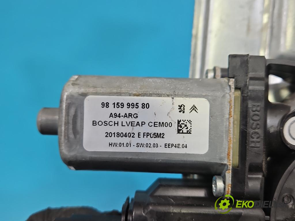 Peugeot 2008 I 2013-2019 1.2 12V 131 HP manual 96 kW 1199 cm3 5- mechanizmus okna zadné ľavý 9815999580