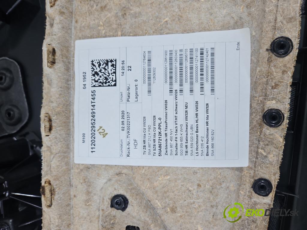 Vw Tiguan II 2016-2024 1.5 TSI 150 hp automatic 110 kW 1498 cm3 5- Tapacír: dveře zadní pravé