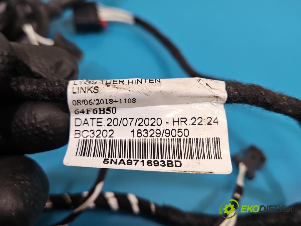 Vw Tiguan II 2016-2024 1.5 TSI 150 HP automatic 110 kW 1498 cm3 5- Zväzok: dvere zadné vľavo: 5NA971693BD