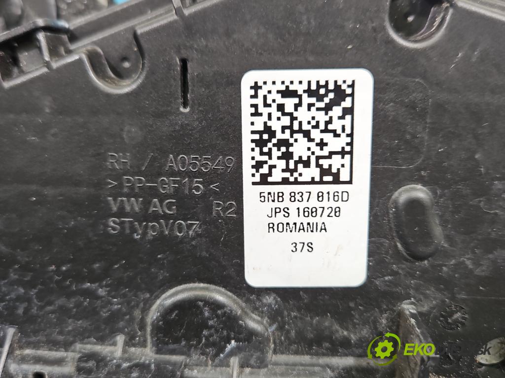 Vw Tiguan II 2016-2024 1.5 TSI 150 hp automatic 110 kW 1498 cm3 5- zámek přední pravý 5NB837016D
