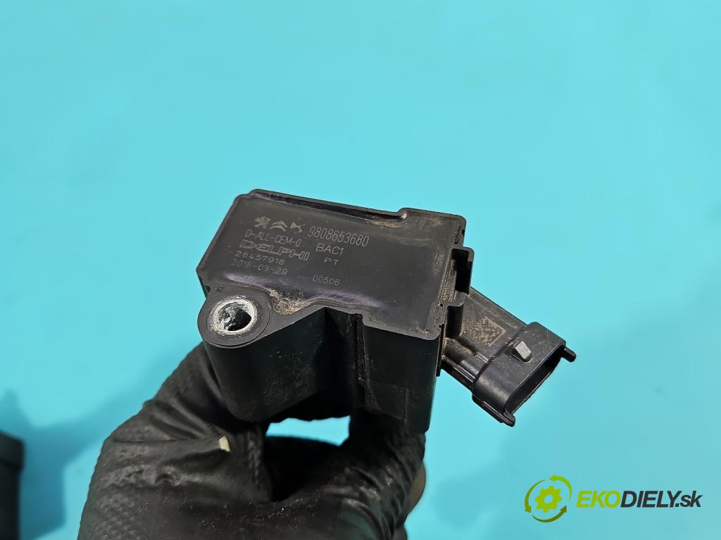 Peugeot 2008 I 2013-2019 1.2 12V 131 hp manual 96 kW 1199 cm3 5- cívka zapalovací 9808653680 (Zážehová cívka)