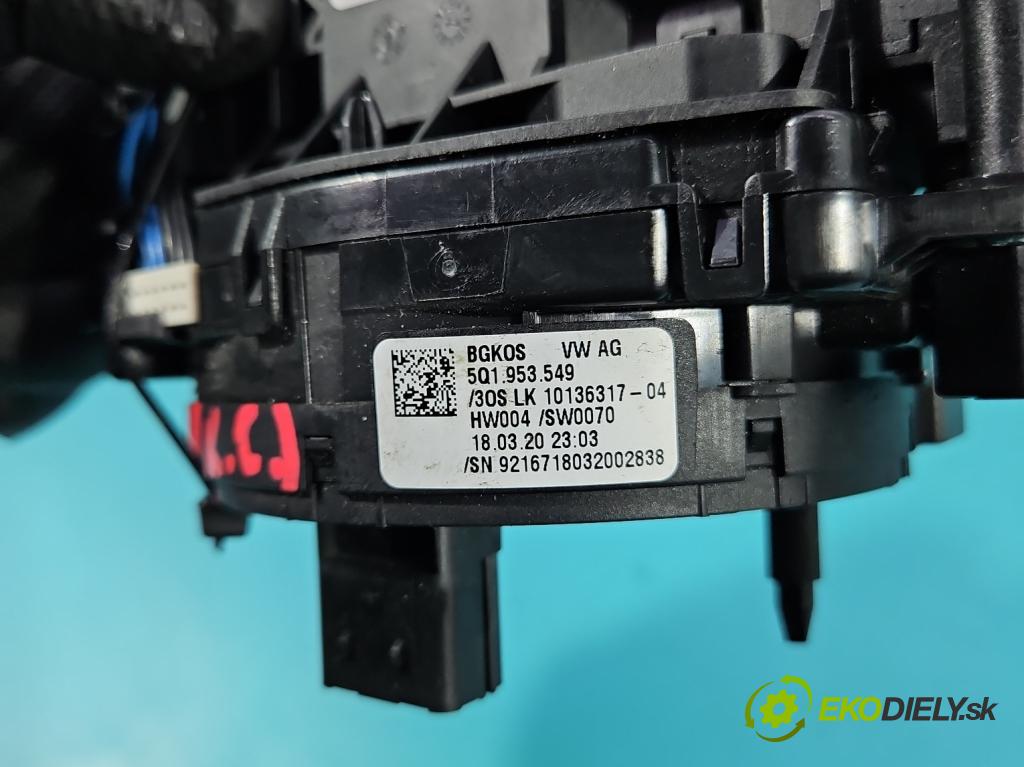 Vw Tiguan II 2016-2024 1.5 TSI 150 HP automatic 110 kW 1498 cm3 5- prepínač komplex: 5Q0953223 (Prepínacie páčky pod volantom)