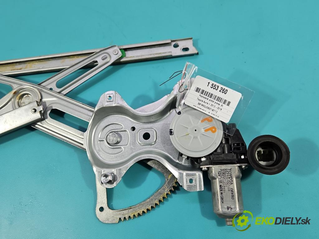 Toyota Auris II 2012-2018 1.8 hybrid 99 HP automatic 73 kW 1798 cm3 5- mechanizmus okna predné pravý 85710-0D100