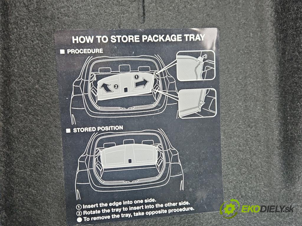 Toyota Auris II 2012-2018 1.8 hybrid 99 HP automatic 73 kW 1798 cm3 5- zadná 82602100 (Pláto kufra)