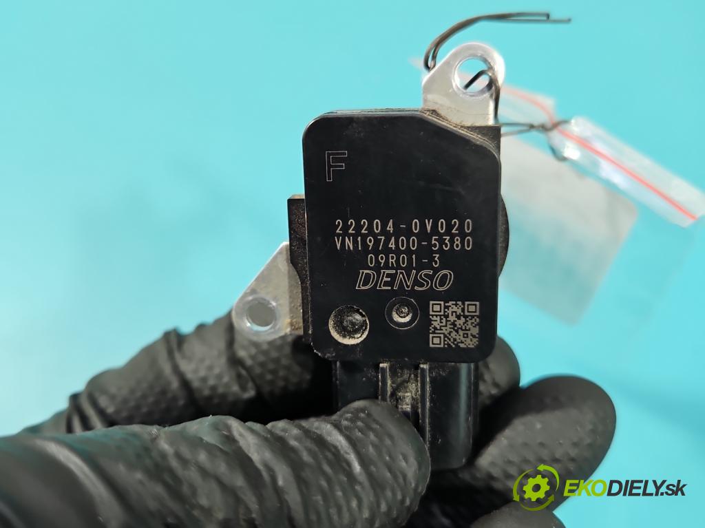 Toyota Auris II 2012-2018 1.8 hybrid 99 HP automatic 73 kW 1798 cm3 5- průtokoměr: 22204-0V020 (Váha vzduchu)