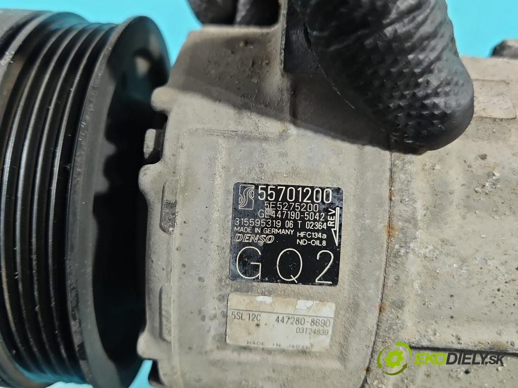 Opel Corsa E 2014-2019 1.4 16V 90 hp manual 66 kW 1398 cm3 5- Kompresor: klíma 55701200 (Kompresor klimatizace)