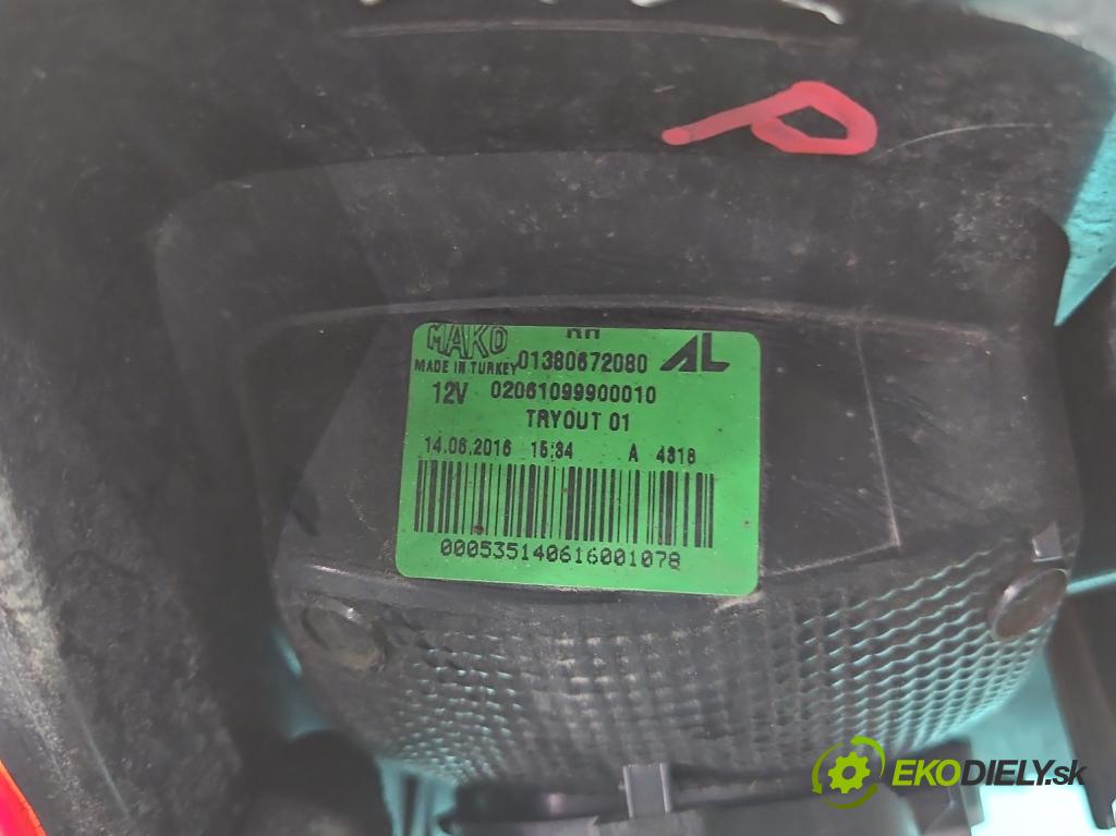 Fiat Ducato IV 2014- 2.3 jtd 131 HP manual 96 kW 2287 cm3 5- svetlo / reflektor zadné pravé 013806072080 (Kľučka dverí ostatné)