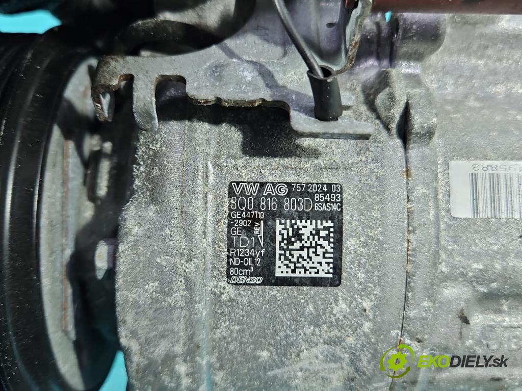 Skoda Superb III 2015-2024 2.0 tdi 150 hp automatic 110 kW 1968 cm3 5- Kompresor: klíma 3Q0816803D (Kompresor klimatizace)