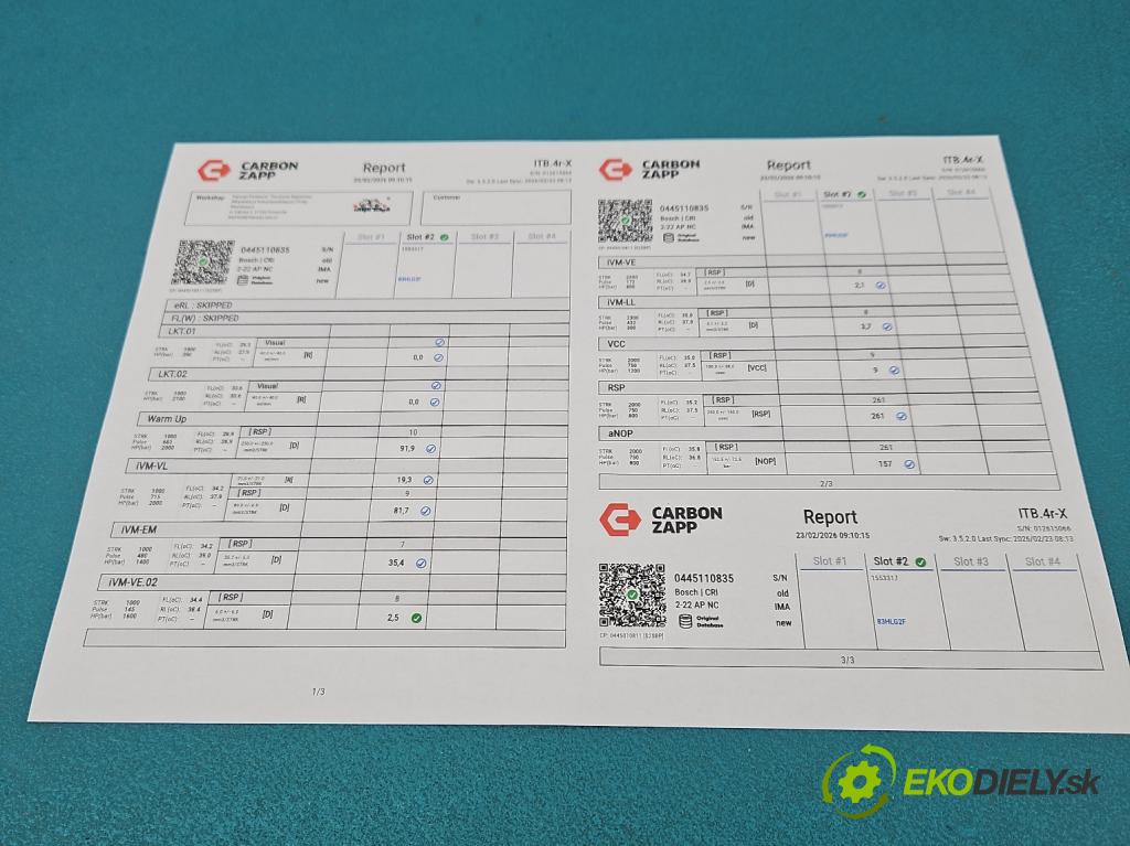 Skoda Superb III 2015-2024 2.0 tdi 150 hp automatic 110 kW 1968 cm3 5- vstřikovač 0445110835 (Vstřikovač paliva)