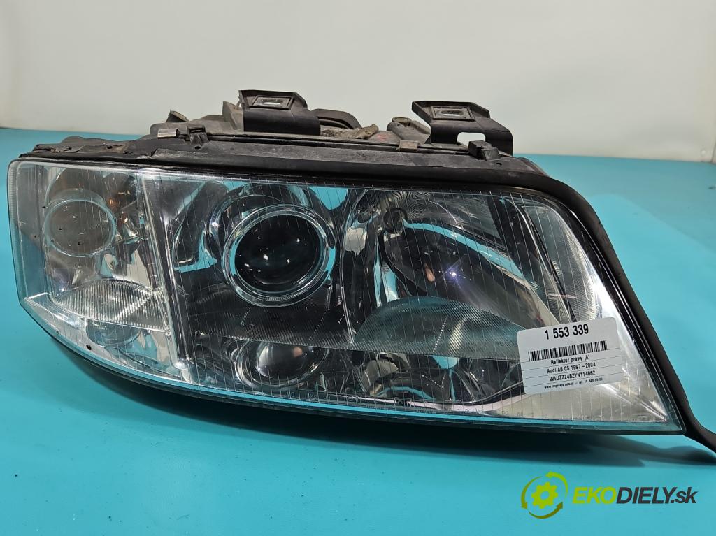 Audi A6 C5 1997-2004 1.9 tdi 110 HP manual 81 kW 1896 cm3 4- Reflektor: pravý  (Svetlo predné pravé)
