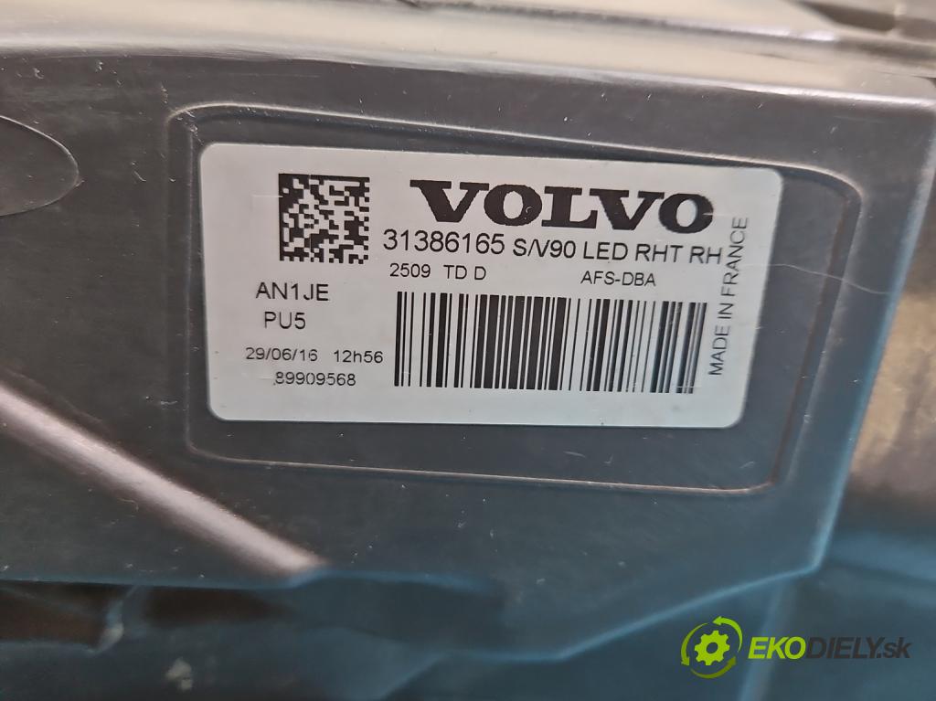 Volvo S90 II 2016- 2.0 T 320KM automatic 235 kW 1969 cm3 4- světlo pravý 31386165 (Pravé přední světlo)
