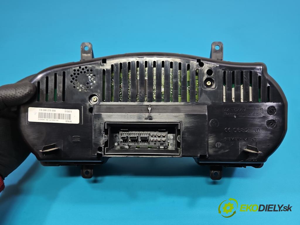 Seat Altea 1.6b 102 HP manual 75 kW 1595 cm3 5- prístrojovka/ budíky 5P0920804A (Prístrojová doska)