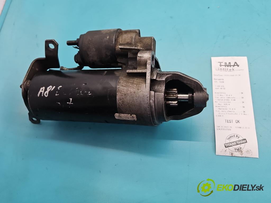 Audi A8 D2 1994-2002 3.7 V8 230 HP automatic 169 kW 3697 cm3 4- štartér  (Štartér)