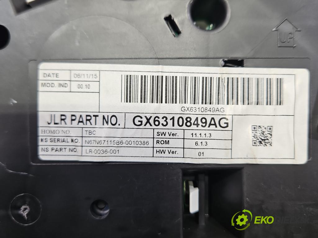 Jaguar XF II X260 2015- 3.0 V6 340KM automatic 250 kW 2995 cm3 4- Přístrojová deska GX6310849AG (Přístrojová deska)