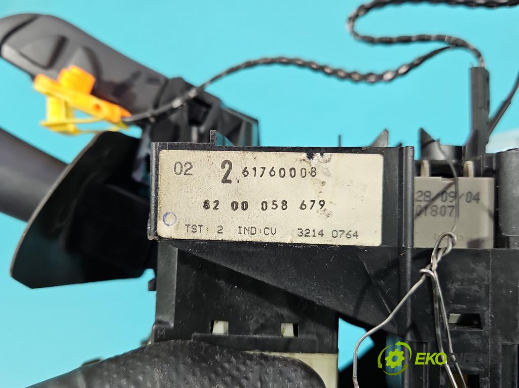 Renault Clio II 1998-2012 1.5 dci 65 HP manual 48 kW 1461 cm3 5- prepínač komplex: 8200058679 (Prepínacie páčky pod volantom)