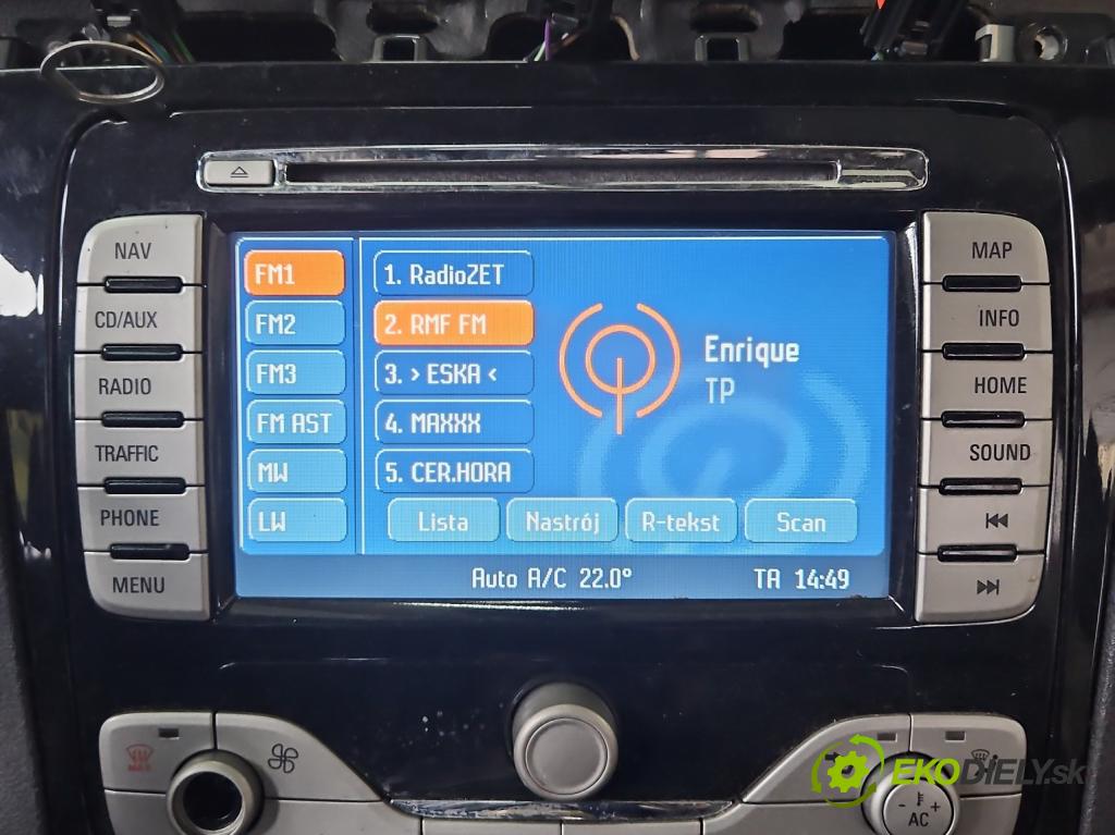 Ford S-max I 2006-2015 2.2 tdci 175 HP manual 129 kW 2179 cm3 5- Radio originál 8S7T18K931BD