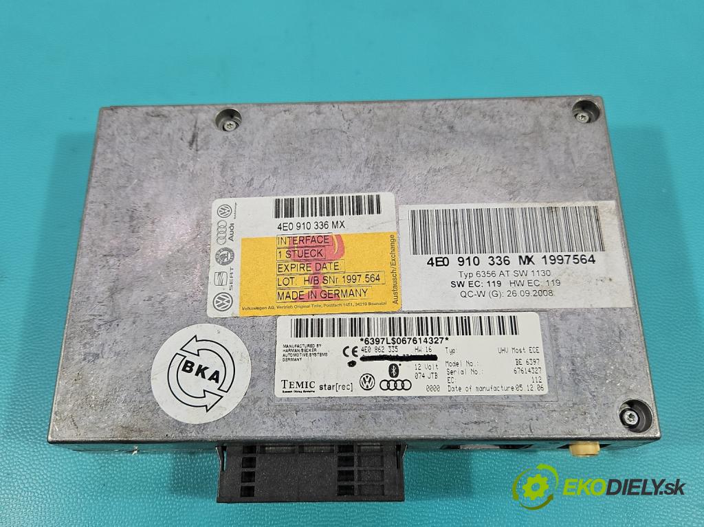 Audi A6 C6 2004-2011 3.0 tdi 232KM automatic 171 kW 2967 cm3 5- řídící jednotka 4E0910336MX