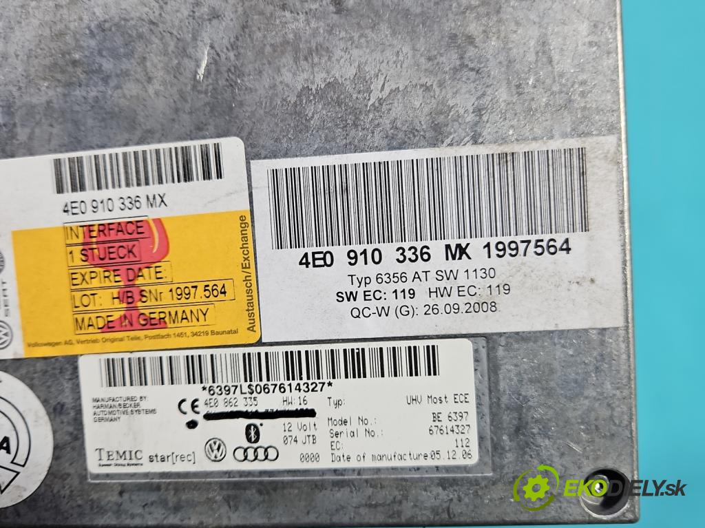 Audi A6 C6 2004-2011 3.0 tdi 232KM automatic 171 kW 2967 cm3 5- řídící jednotka 4E0910336MX