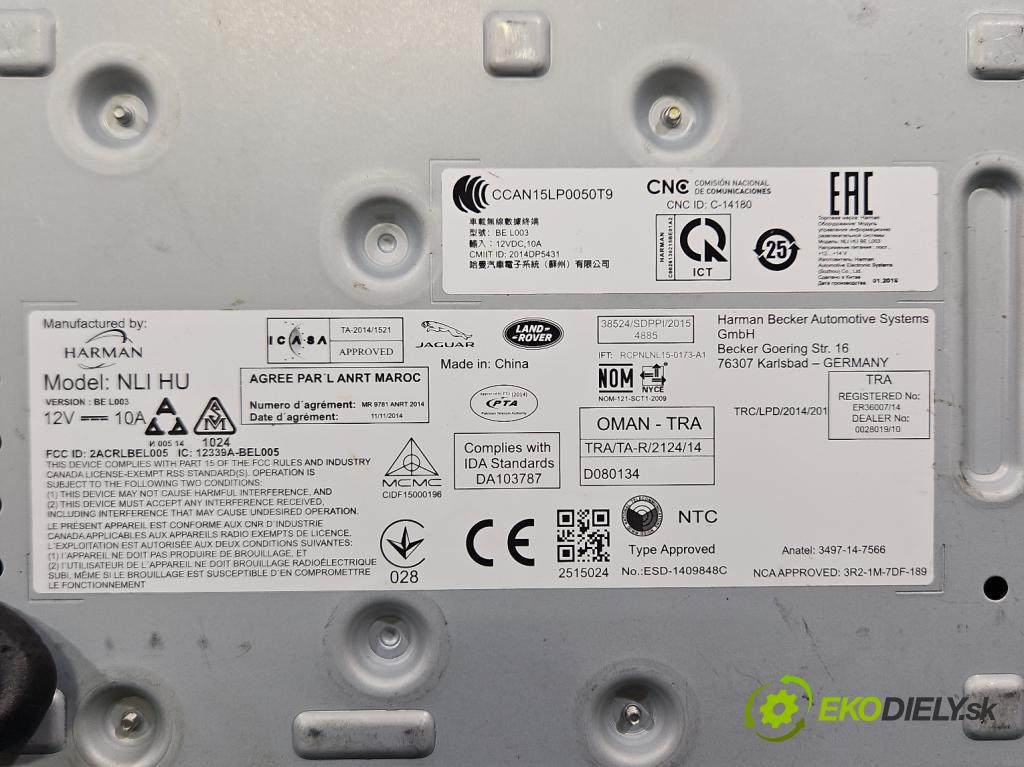Land rover Range Rover Evoque I 2011-2018 2.0 td 150 HP automatic 110 kW 1999 cm3 5- Radio originál 3497-14-7566