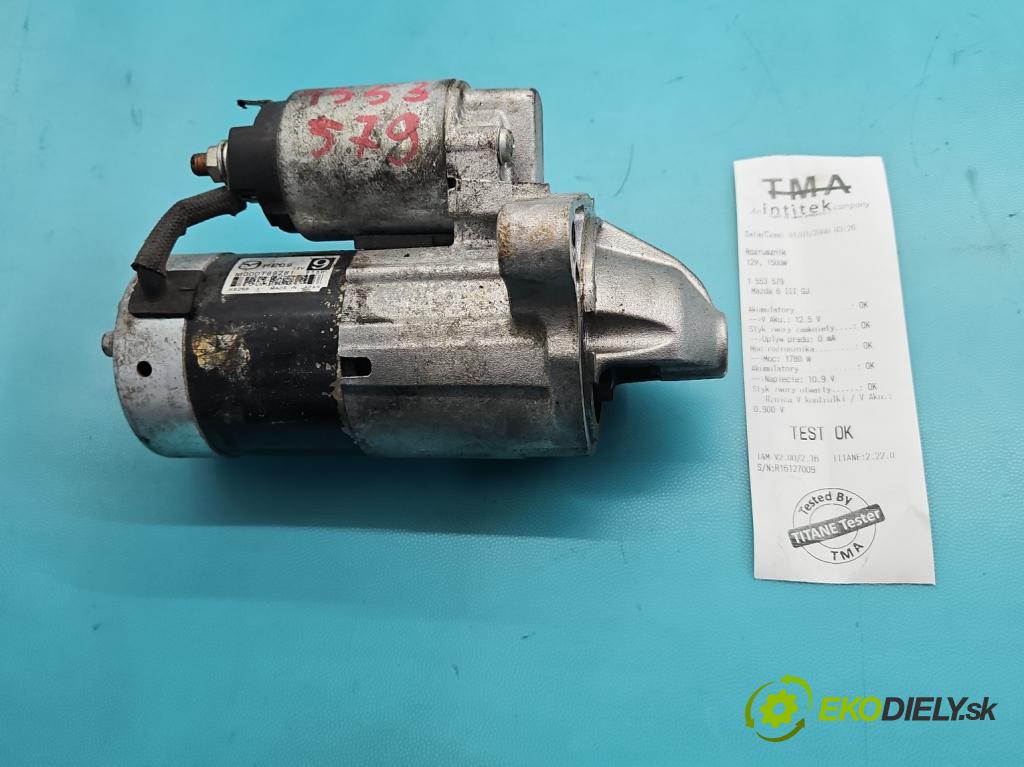 Mazda 6 III GJ 2012-2024 2.0 16V 145 HP automatic 107 kW 1998 cm3 5- štartér M000T89281 (Štartér)