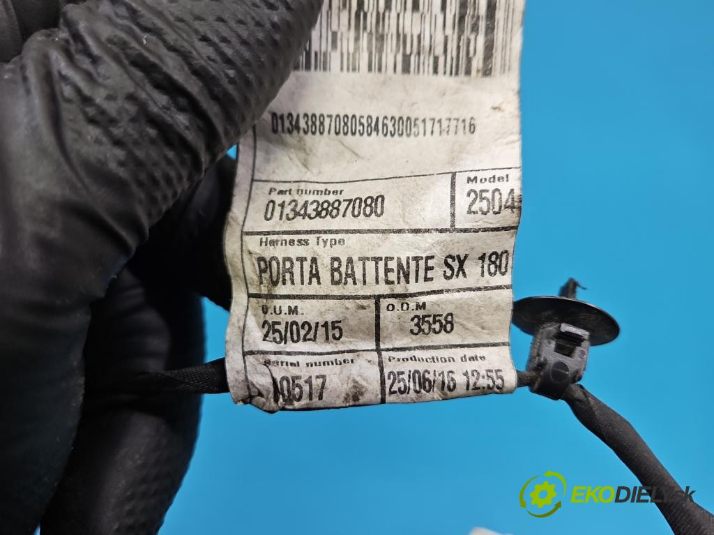 Fiat Ducato IV 2014- 2.3 jtd 131 HP manual 96 kW 2287 cm3 5- Zväzok: dvere zadné vľavo: 01343887080