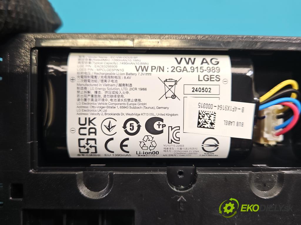 Skoda Kamiq 1.0 TSI 116 HP automatic 85 kW 999 cm3 5- riadiaca jednotka ostatné 2GA035284B