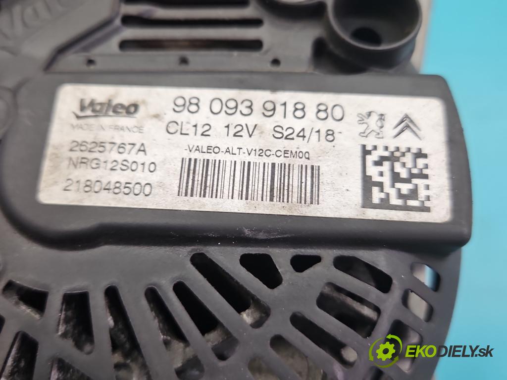 Peugeot 308 II 2013-2021 1.2 12V 110 HP manual 81 kW 1199 cm3 5- Alternator 9809391880 (Alternátor)