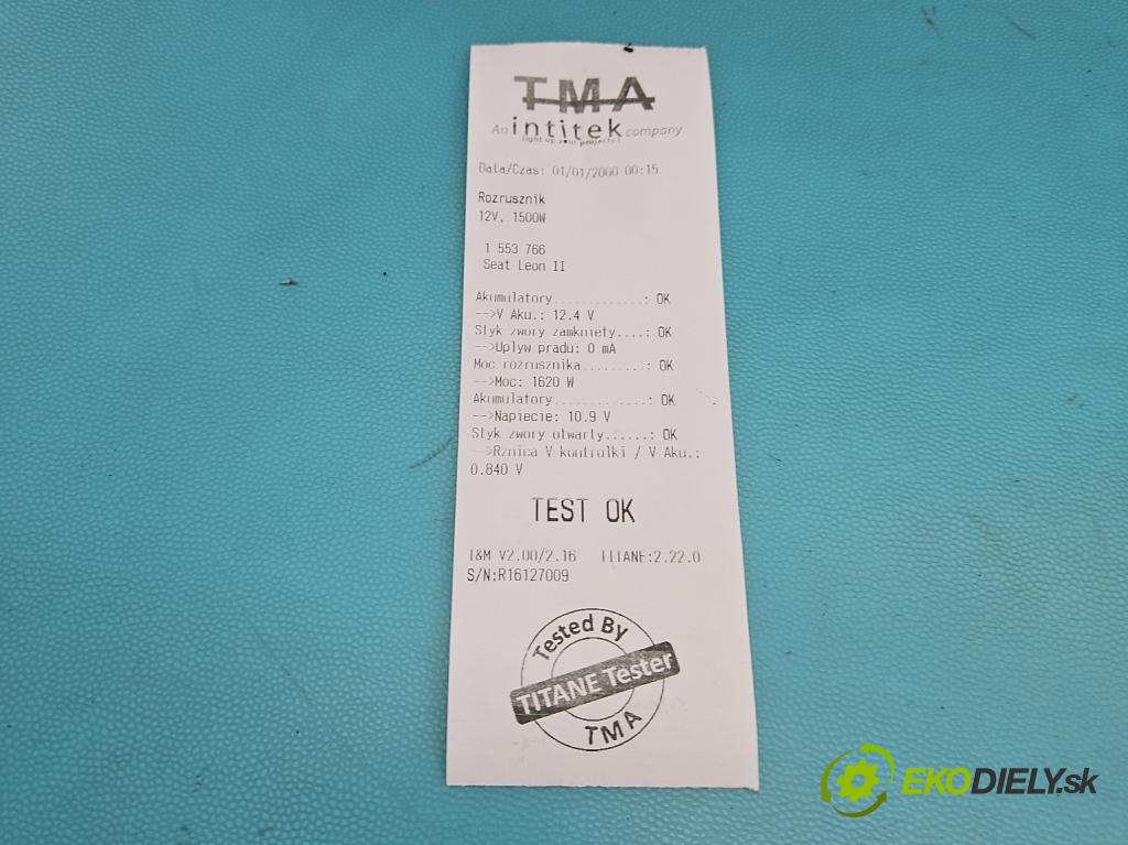 Seat Leon II 2005-2012 2.0 tdi 140 hp manual 103 kW 1968 cm3 5- startér: 02M911023N (Startér)