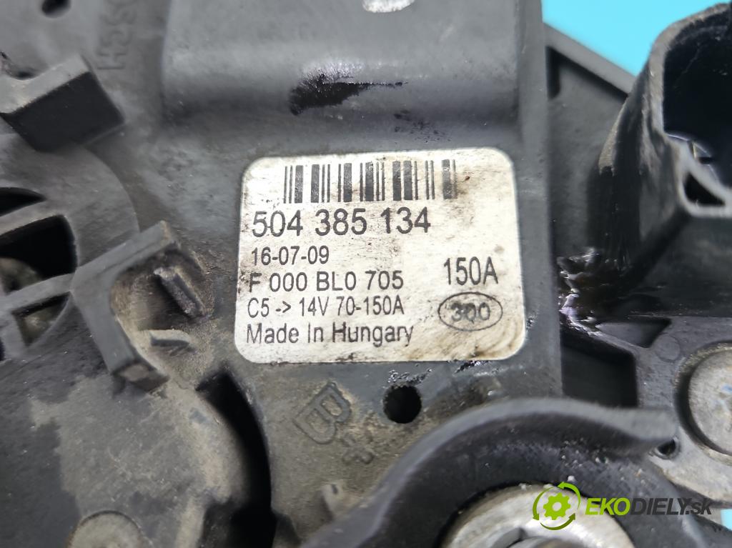 Fiat Ducato IV 2014- 2.3 jtd 131 HP manual 96 kW 2287 cm3 5- Alternator 504385134 (Alternátor)