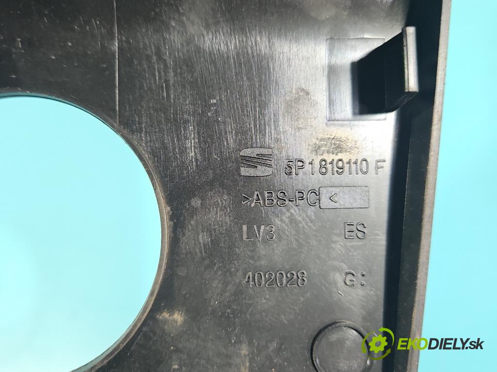 Seat Altea 1.6b 102 HP manual 75 kW 1595 cm3 5- Mřížka: kúrenia stredová 5P1819110F (Mriežka kúrenia (fukár))