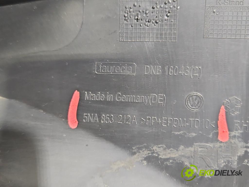 Vw Tiguan II 2016-2024 1.5 TSI 150 HP automatic 110 kW 1498 cm3 5- blenda mriežka: nárazník pravé 5NA853212A