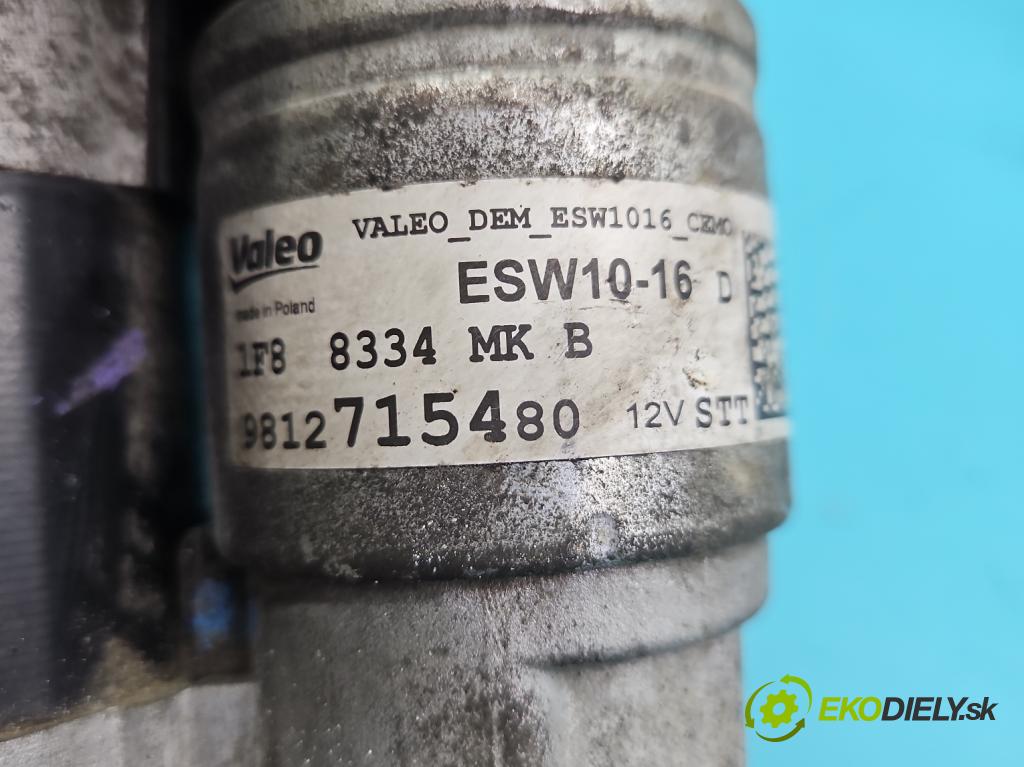 Peugeot 2008 I 2013-2019 1.2 12V 131 hp manual 96 kW 1199 cm3 5- startér: 9812715480 (Startér)