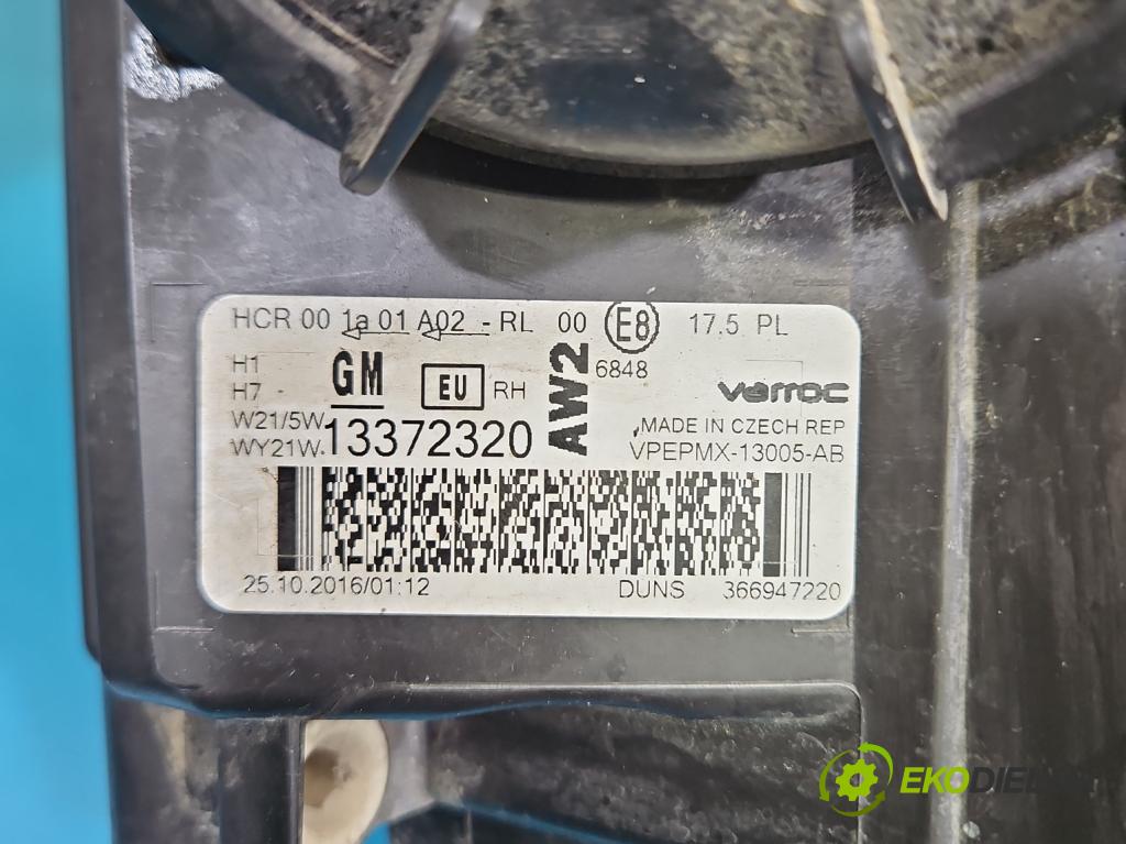 Opel Meriva B 2010-2017 1.4 16V 101 hp manual 74 kW 1398 cm3 5- světlo pravý 13372320 (Pravé přední světlo)