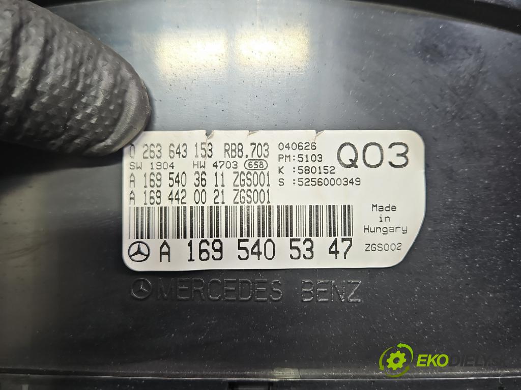 Mercedes A W169 2004-2012 2.0 cdi 140 HP manual 103 kW 1991 cm3 5- prístrojovka/ budíky A1695405347 (Prístrojová doska)