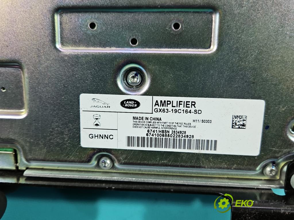 Jaguar XF II X260 2015- 3.0 V6 340KM: automatic 250 kW 2995 cm3 4- Zesilovač: GX63-19C164-SD (Zosilňovač)