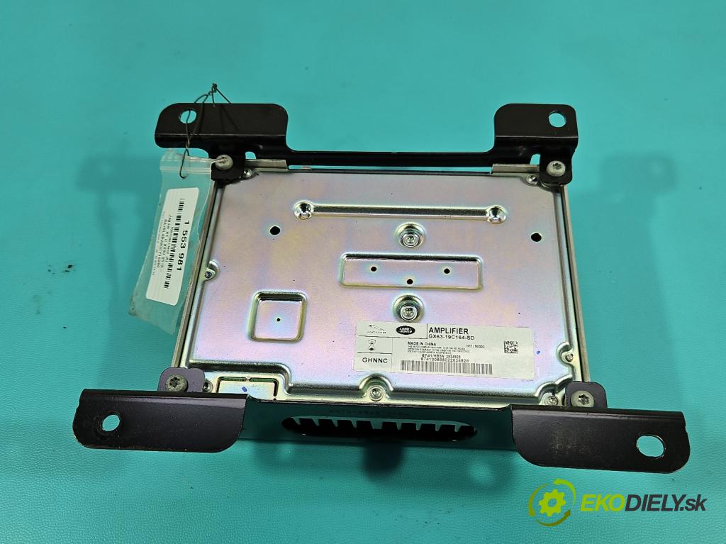 Jaguar XF II X260 2015- 3.0 V6 340KM: automatic 250 kW 2995 cm3 4- Zesilovač: GX63-19C164-SD (Zosilňovač)