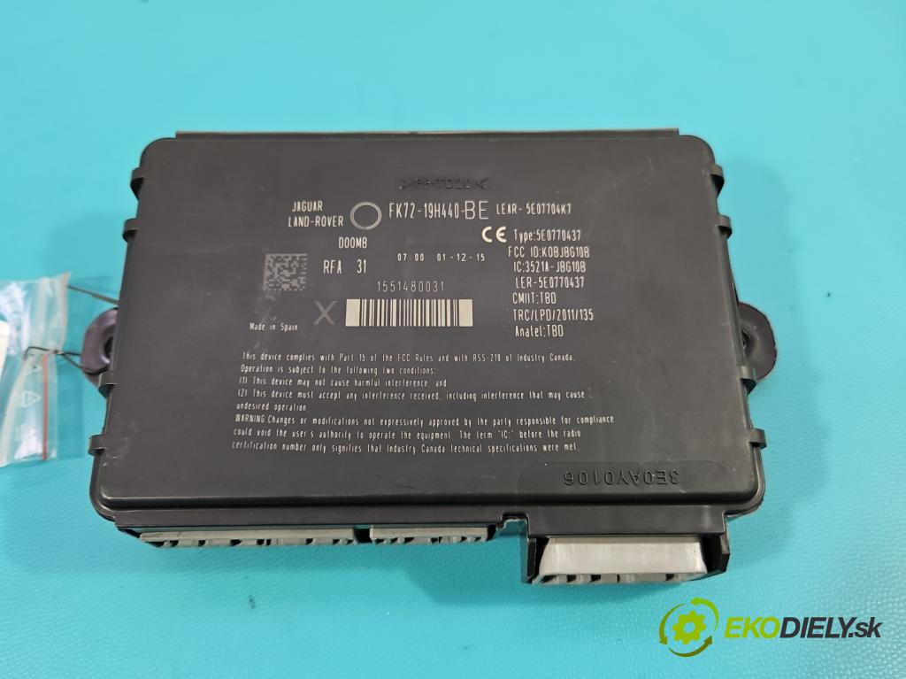 Jaguar XF II X260 2015- 3.0 V6 340KM: automatic 250 kW 2995 cm3 4- riadiaca jednotka ostatné FK72-19H440-BE